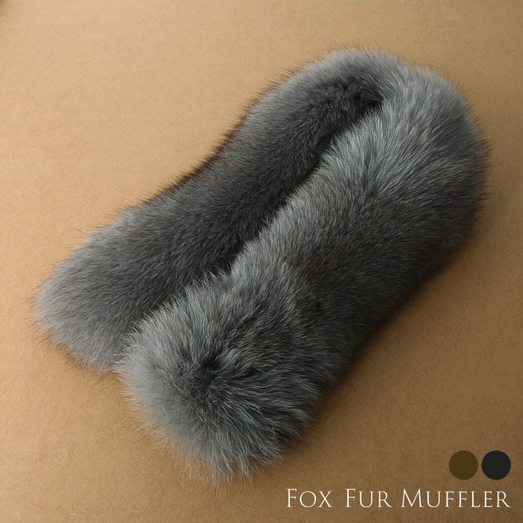 ファー マフラー レディース フォックス ブルーフォックス 毛皮 ファー