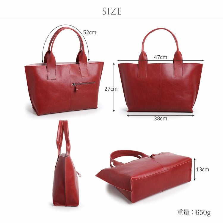 レザートートバッグサイズシンプル