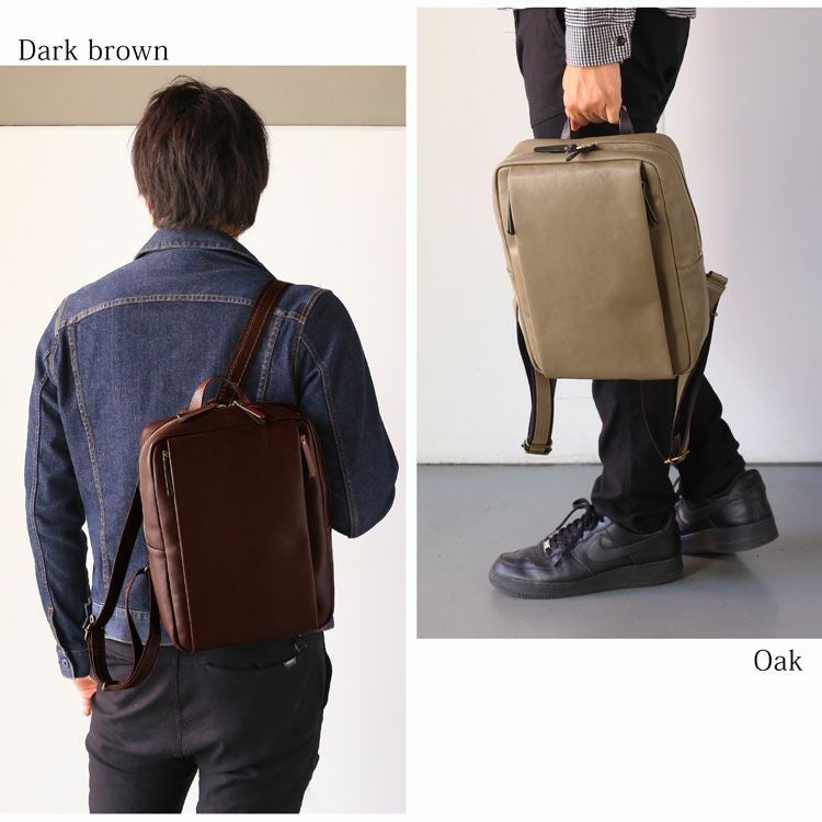 本革リュックサックレザーメンズバッグブラックブルー
