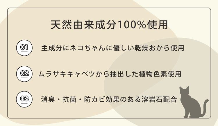猫砂健康チェックおからベントナイト天然素材phおしっこチェック流せる