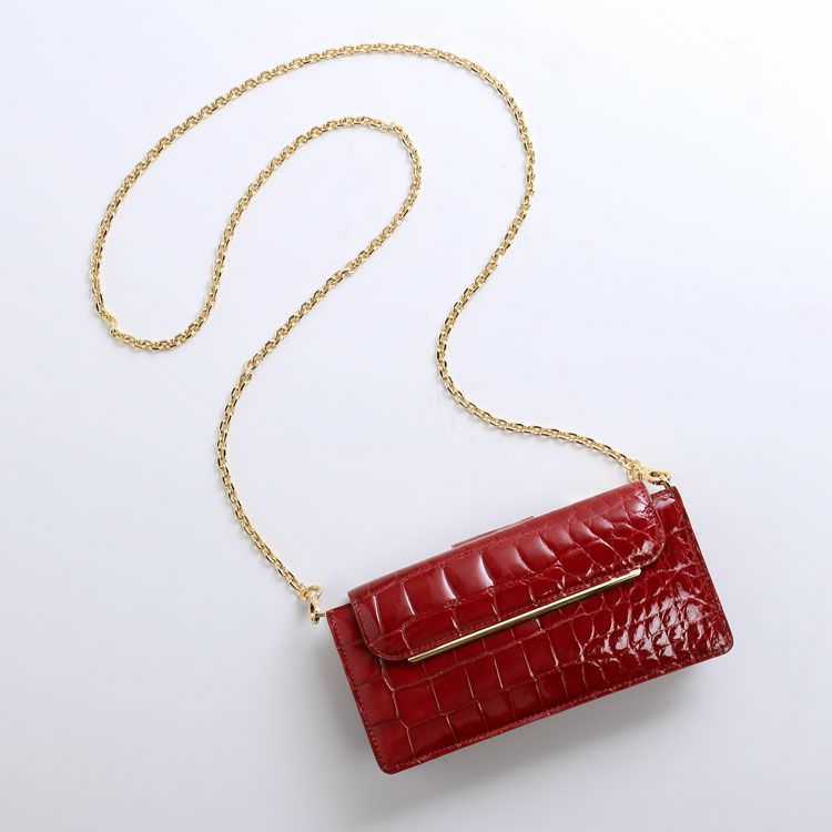 HALEINE クロコダイル お財布&スマホ ショルダーバッグ レディース HALEINE クロコダイル お財布&スマホ ショルダーバッグ レディース