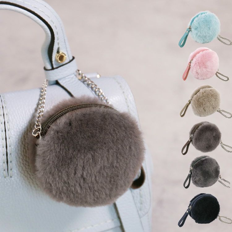ムートン バッグチャーム ミニポーチ 全6色