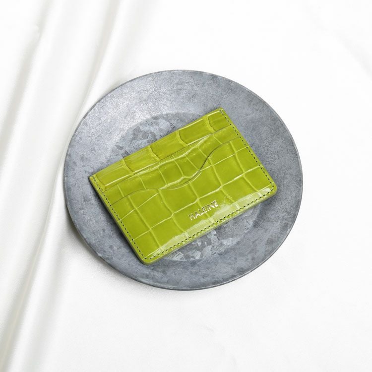 薄型 カードケース 本革 レザー クロコダイル スリム シンプル