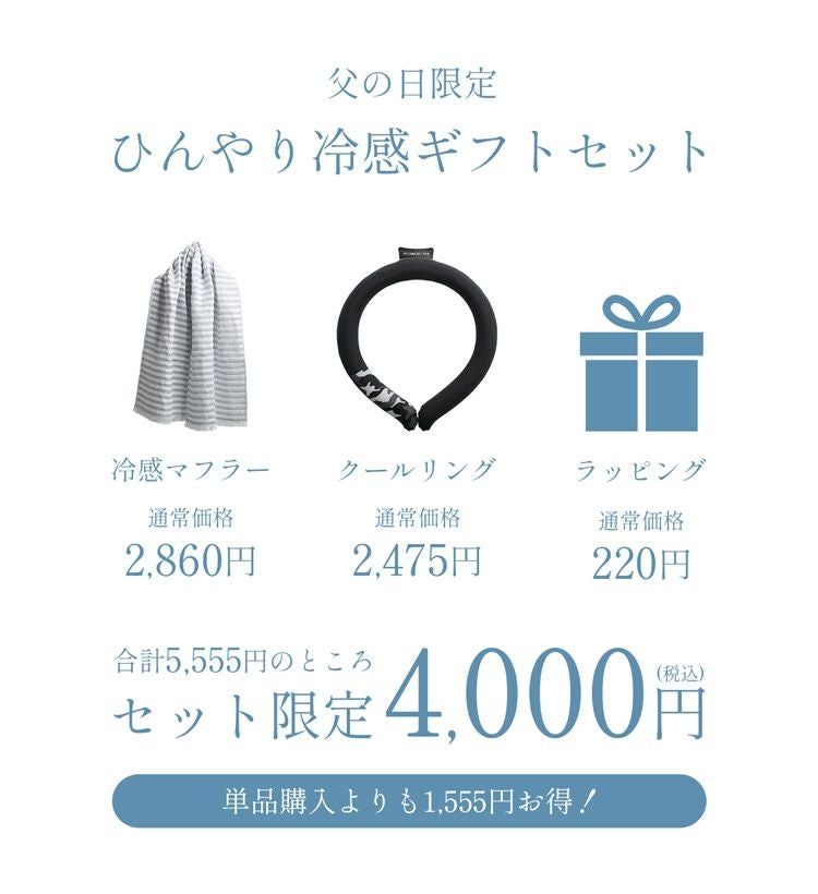 父の日ギフトセットプレゼントセット冷感冷たい夏(giftset-coolr)