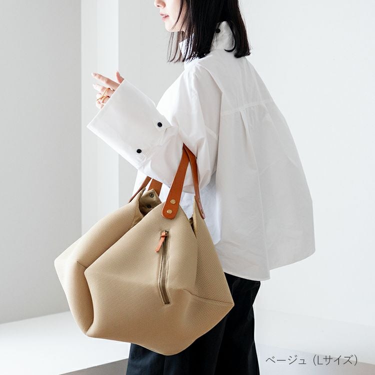 名入れ 別途購入で可能】折りたためる ハンドバッグ HALEINE