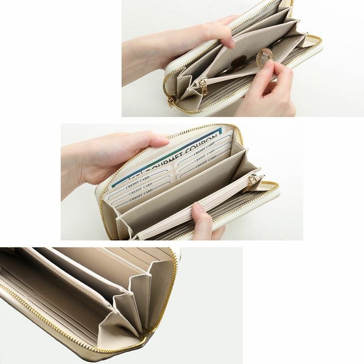 ヒマラヤクロコダイル ラウンドファスナー 長財布 レディース 一枚革