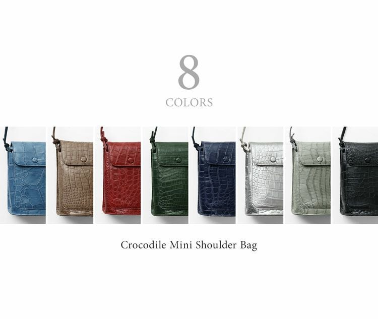 クロコダイル ショルダーバッグ レディース 斜めがけ 大人 軽量 小さめ