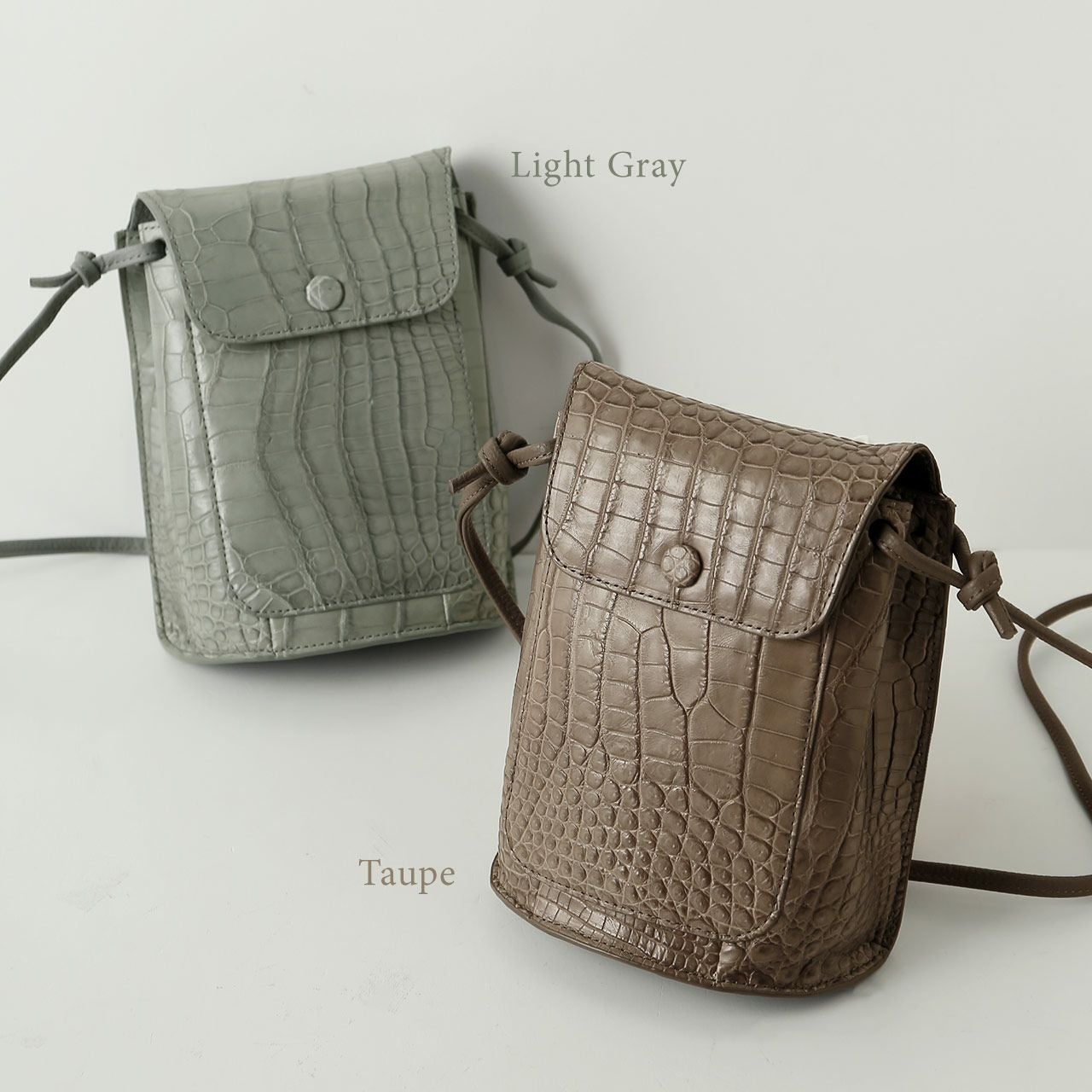 クロコダイル ショルダーバッグ レディース 斜めがけ 大人 軽量 小さめ