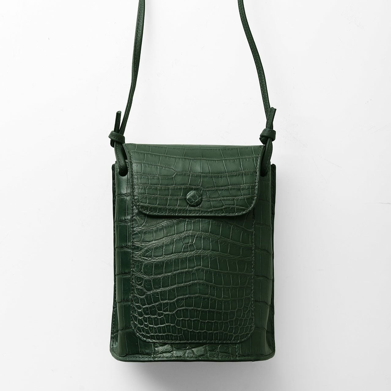 A.P.C. クロコダイル　ショルダーバッグ　グリーン Amazon | [ブリスレザー] グリーン クロコダイルレザー スマホ対応 お