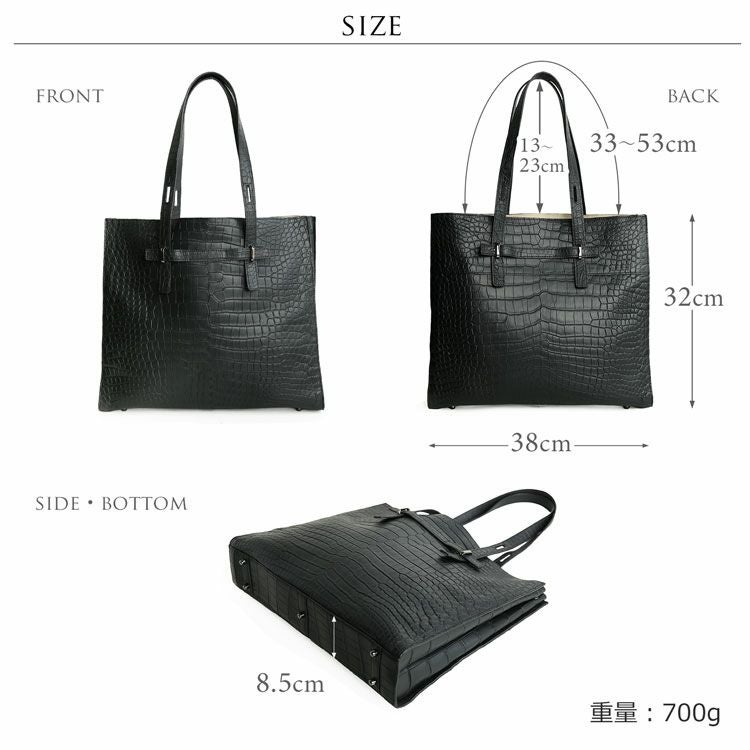 トートバッグクロコダイルレディース肩掛けマット加工ポロサスクロコダイル本革バッグ(06001875r)