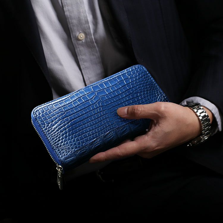 長財布 藍染め 日本製 レディース ラウドファスナー 本藍染め 保証書 4FA