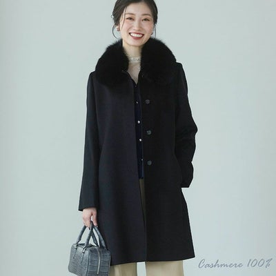 ✨美品✨ベルタボーノ カシミヤ100%ロングコート ブルーフォックス 