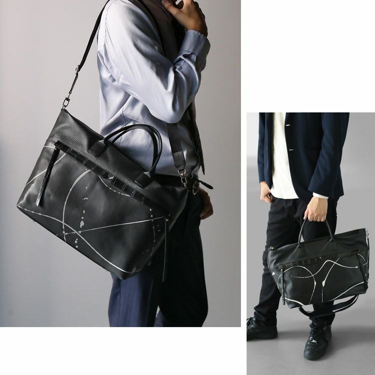 ペイント牛革＆クロコダイル2wayトートバッグ