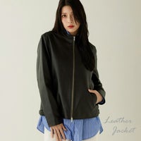 柔らかい軽いソフトラムレザージャケットブラック