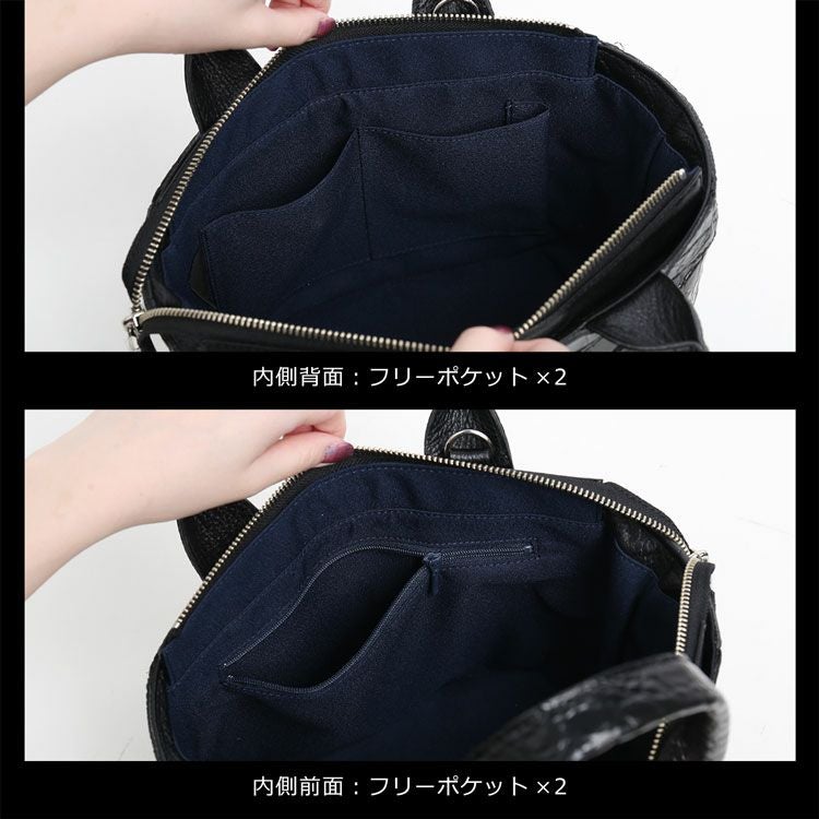 クロコダイルミニトートバッグメンズ日本製本革ショルダー2WAY