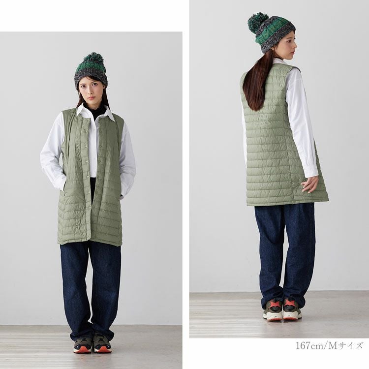 ライトダウンロングベストFilomo