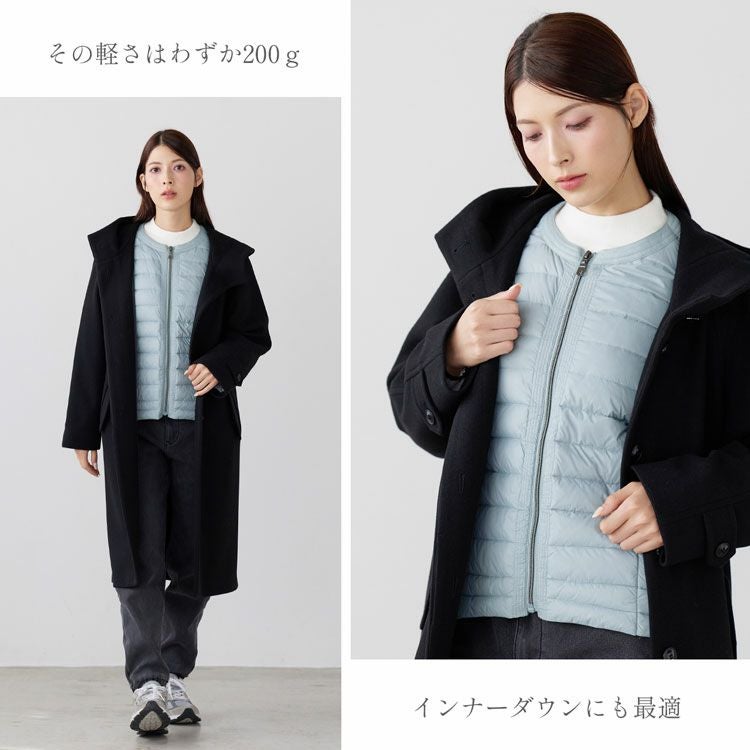 軽量コンパクトダウンコート ikka（イッカ）の「軽量シームレス風ダウンコート（ダウンジャケット