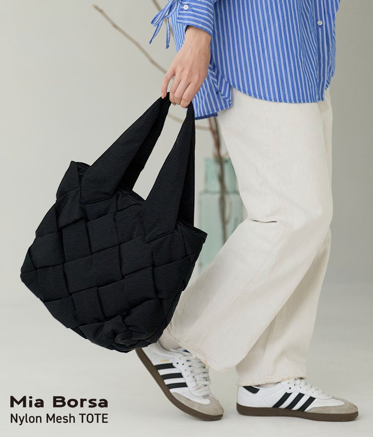 Mia Borsa ミアボルサ ナイロンメッシュ トートバッグ 肩掛けバッグ