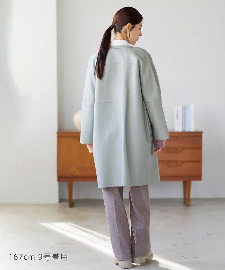 リバーシブルラムレザーコート