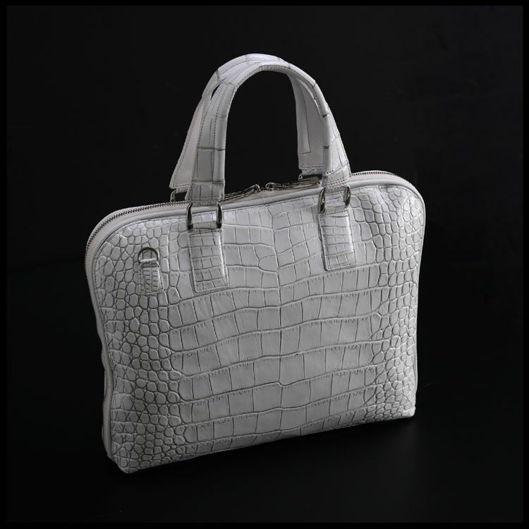 クロコダイルメンズ2wayビジネスバッグ薄型