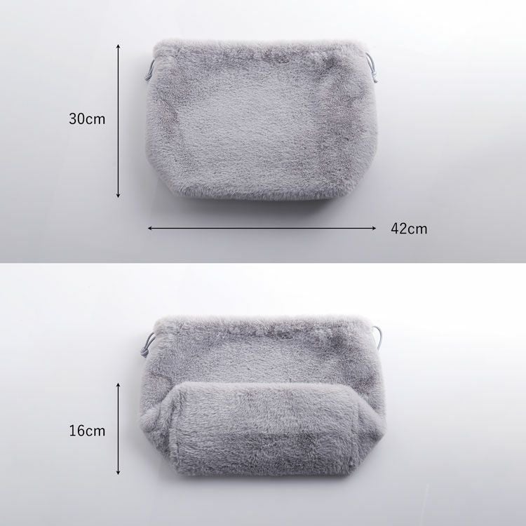 ファーバッグレディースエコファー巾着バッグショルダーバッグフリルフェイクファーA4(07000693r)