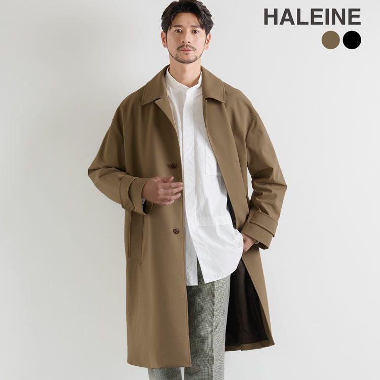ステンカラーコート ロングコート メンズ HALEINE スタンドカラー 6F