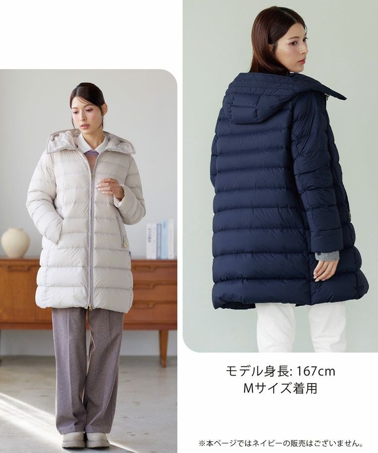 【訳あり】【アウトレット】ダウンコートレディース軽量ダウン90%ハンガリーグースフード付き(08000353-1r)