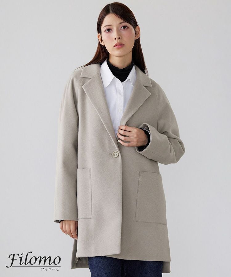 Filomoカシミヤブレンドウールチェスターコート