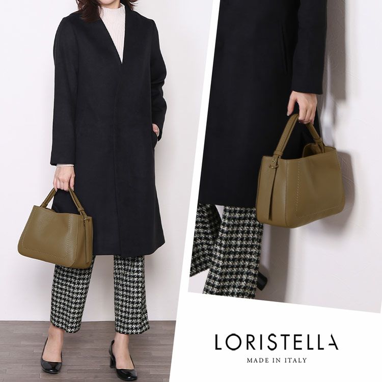 ハンドバッグレディース本革ブランドLORISTELLAイタリア2wayショルダーバッグ(07000425-1r)