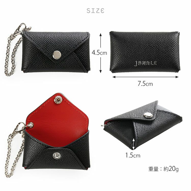 Jamale小さめの本革バッグチャームバイカラー