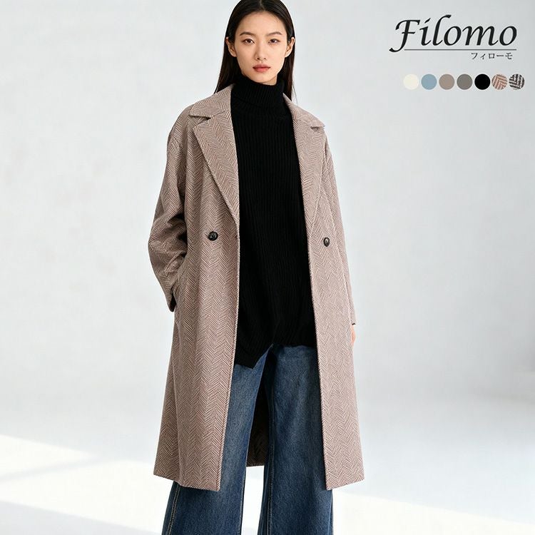 Filomoウールタッチチェスターコート