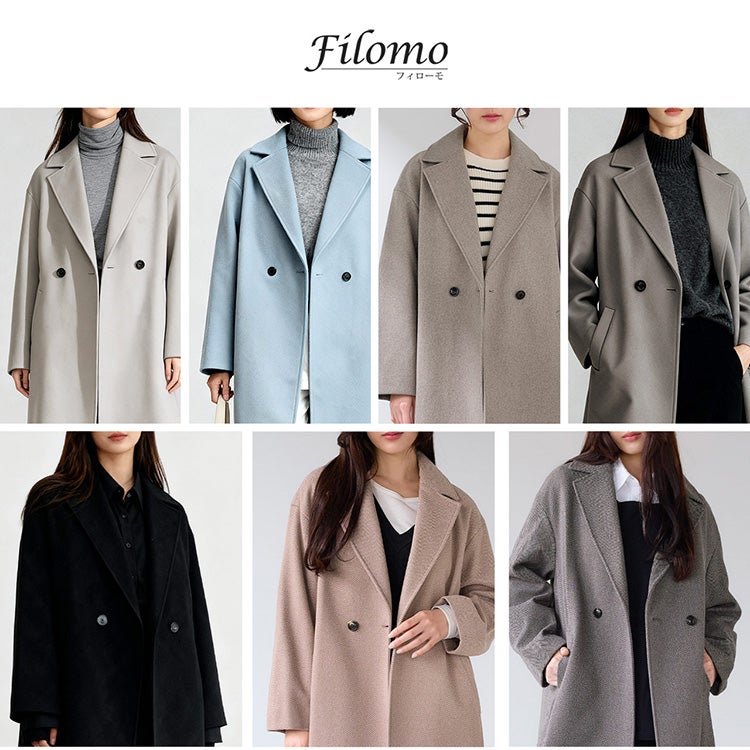 Filomoウールタッチチェスターコート