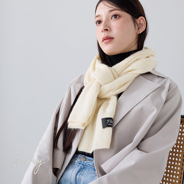 Filomo カシミヤ 100％ マフラー レディース ニット ストール シャギー