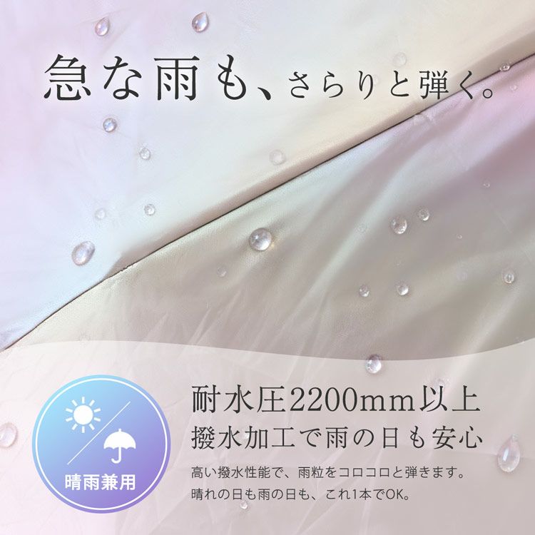 日傘折りたたみ軽量完全遮光晴雨兼用UVカット100%オーロラ