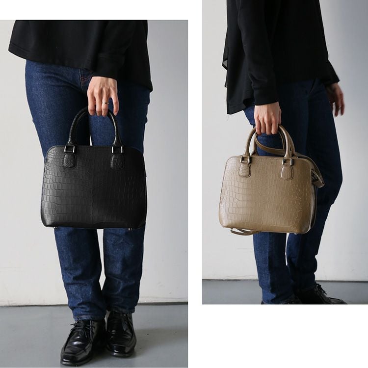 ナイルクロコダイルハンドバッグクロコダイルレディース2WAYバッグ