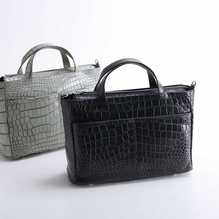 クロコダイルメンズ2wayミニトートバッグ