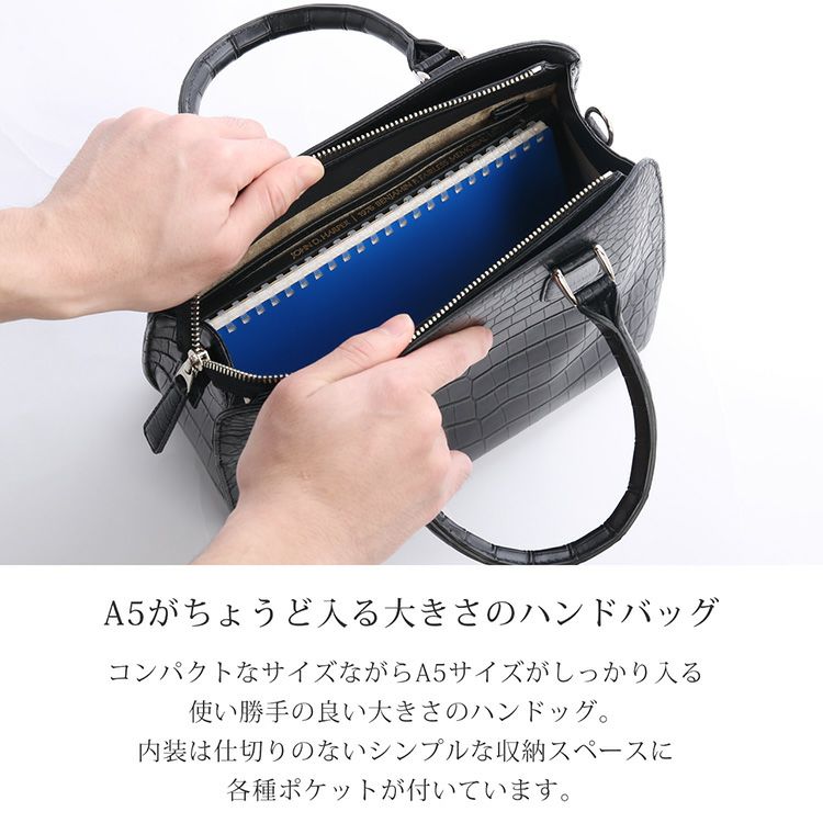ナイルクロコダイルハンドバッグクロコダイルメンズ2WAYバッグ