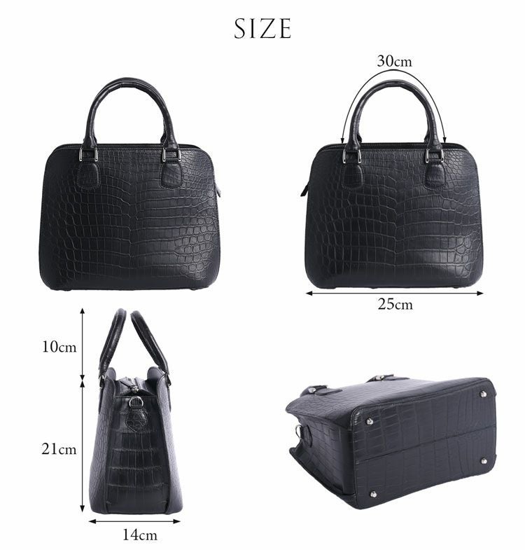 ナイルクロコダイルハンドバッグクロコダイルメンズ2WAYバッグ