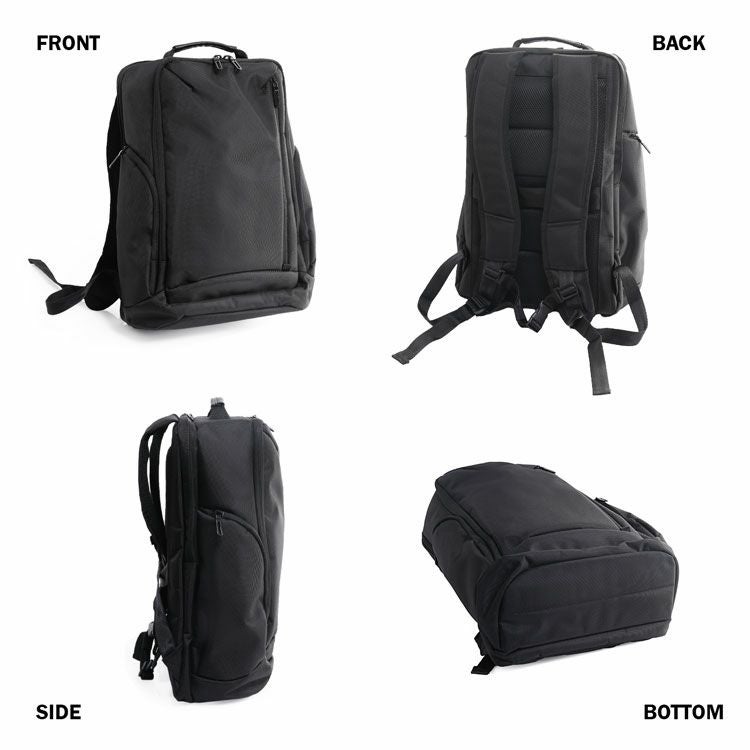 リュックビジネスメンズリュックサックブラックシンプル大容量B4対応ノートPC収納(07000651r)