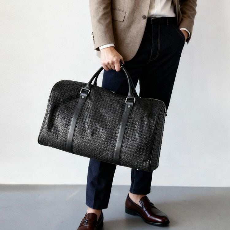 パイソンメッシュボストンバッグ2way