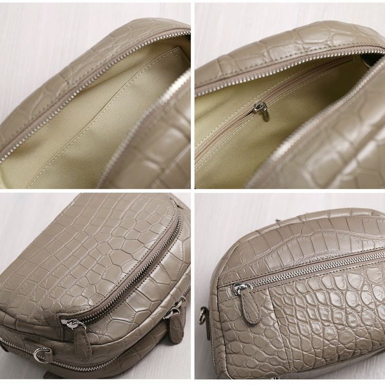 クロコダイル2WAYミニバッグレディースマット加工ポシェット全9色本革(No.06001214)