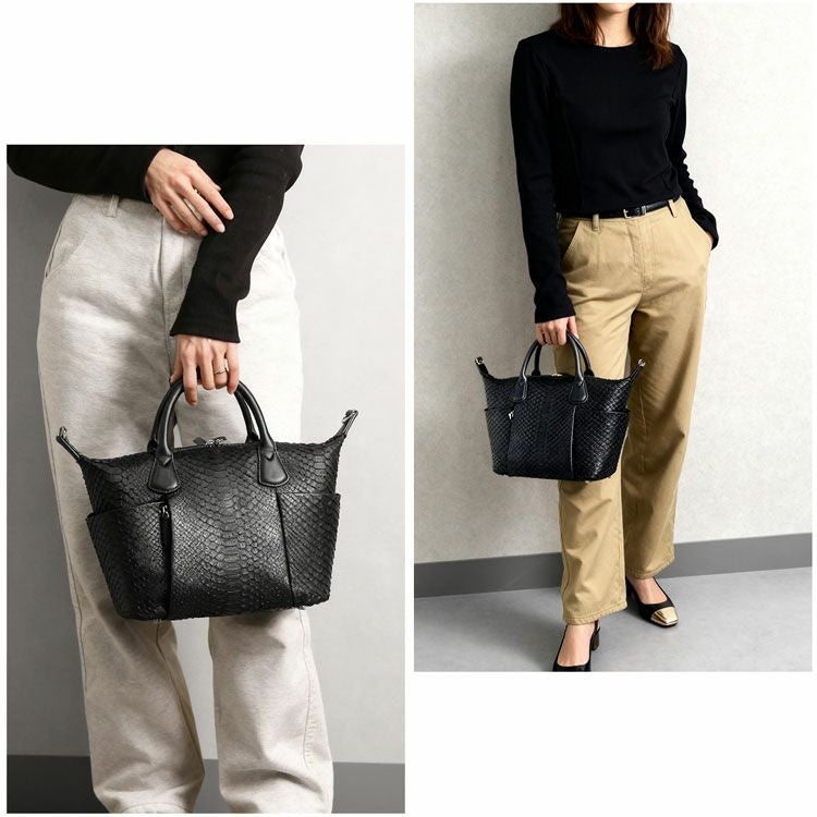 ダイヤモンドパイソン2wayハンドバッグ