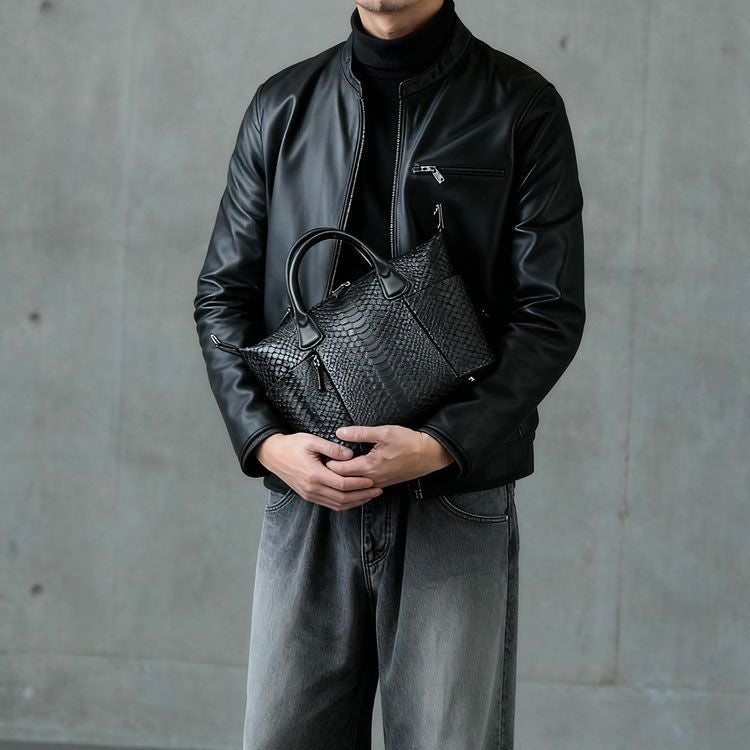 ダイヤモンドパイソン2wayハンドバッグ