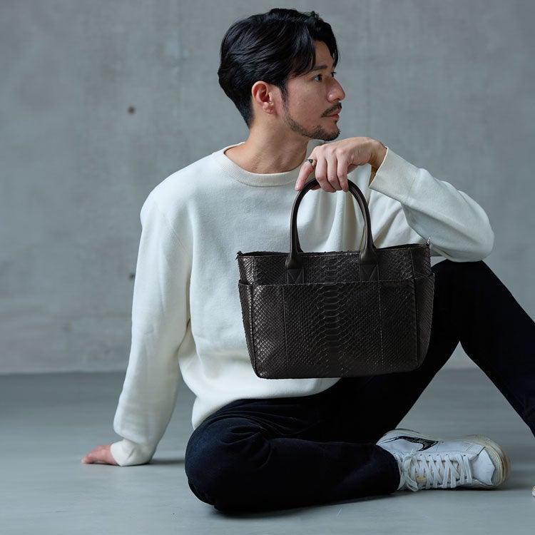 ダイヤモンドパイソン2wayトートバッグ