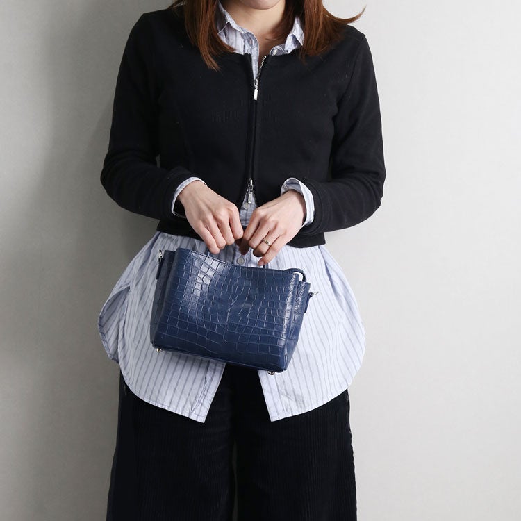 クロコダイル日本製2wayミニバッグ