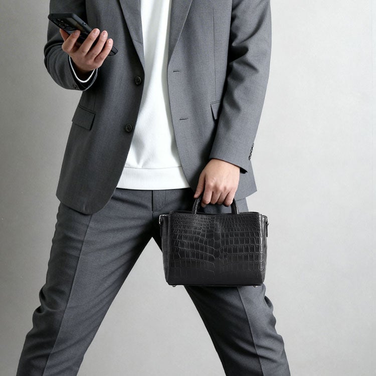 クロコダイル日本製2wayミニショルダーバッグ